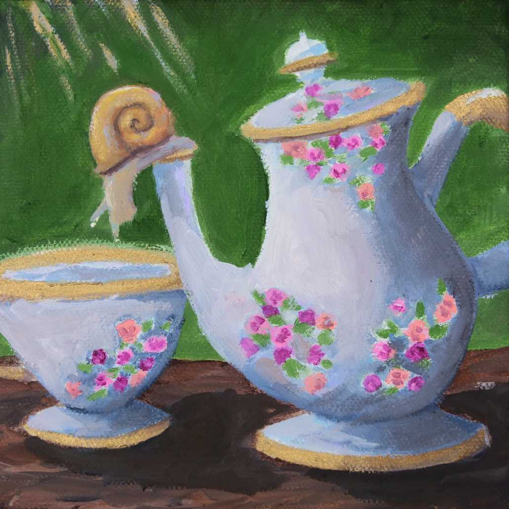 Gilded Tea Time| Print | 6x6in