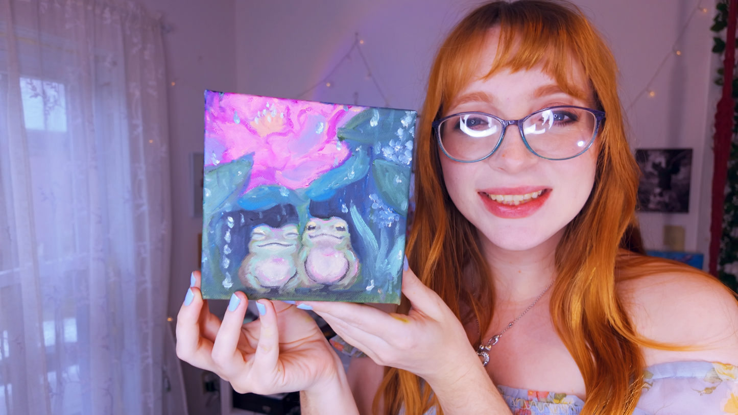 Happy Place | Original Oil Painting | 6x6in