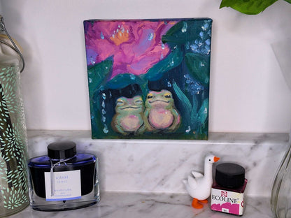 Happy Place | Original Oil Painting | 6x6in