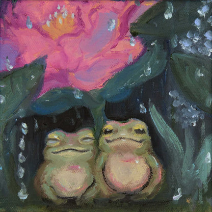 Happy Place | Original Oil Painting | 6x6in