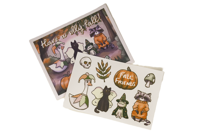 Fall Friends Bundle [Postcard & Sticker Set]