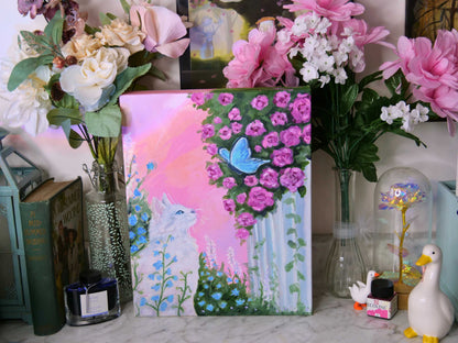 Sunset Garden Stroll | Original Oil Painting | 11x14in