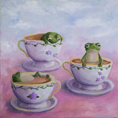 Teacup Frogs Print