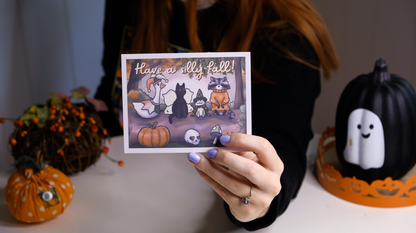 Fall Friends Postcard